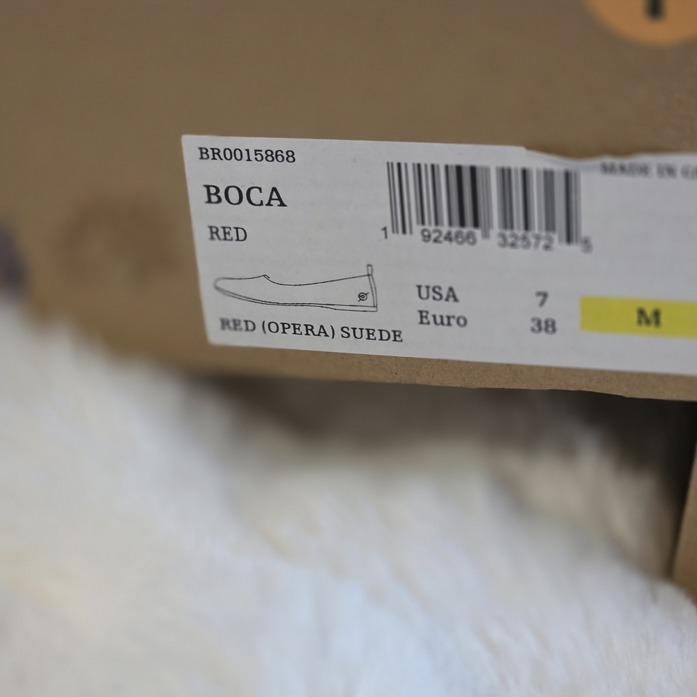 Born Red (Opera) Suede Flats Sz 7 M - Picture 7 of 10